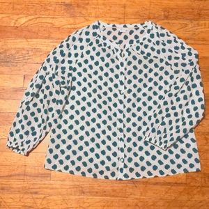 Boden size 16 linen blend top